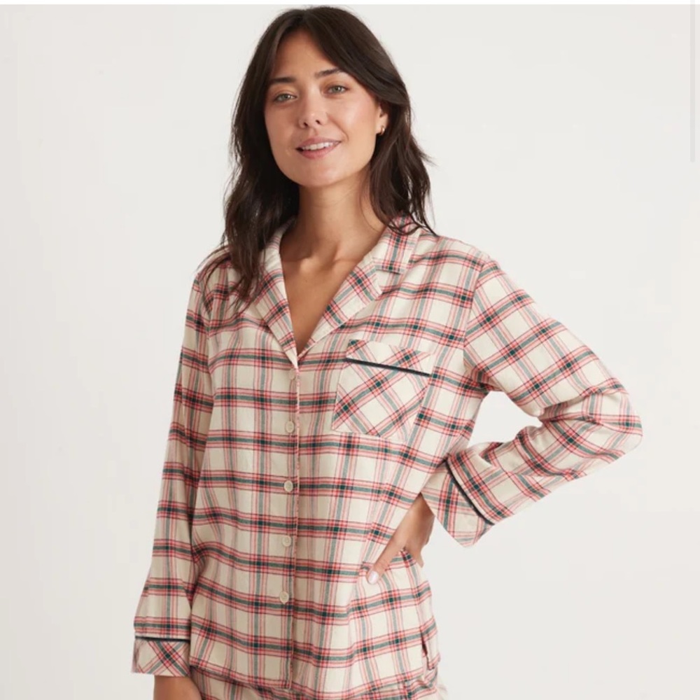 Marine Layer Classic PJ Top in Red Plaid